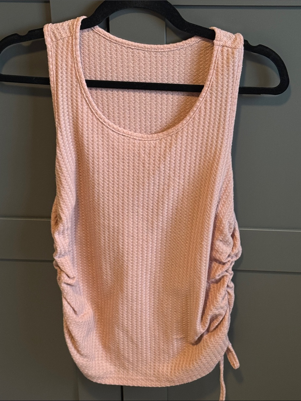 Women’s Pink Ruched Side Tank Top